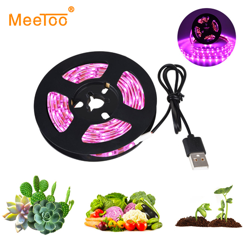 Tira de luz LED de espectro completo para cultivo de plantas, lámpara Phyto de 5V, USB, 2835, 60LEDs/m, para crecimiento de plantas de escritorio, plántulas ► Foto 1/6