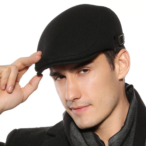 Boina de estilo británico para hombre, gorro plano a la moda, clásico, Vintage, Otoño e Invierno ► Foto 1/6