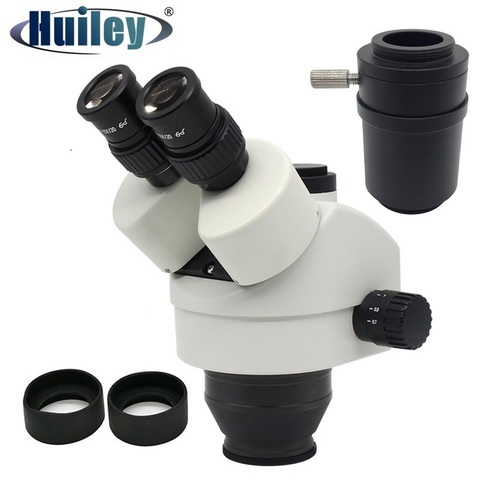 Microscopio estéreo con cabezal Monocular, Binocular Trinocular, simul-focal, imagen óptica arriba-derecha, 20X, 40X, 7-45X, Zoom WF10X ► Foto 1/6