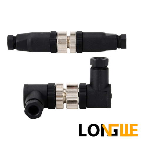 Conector de sensor IP67 M12 4 5 8 pines, enchufe macho hembra, Conector de rosca, LONGWE ► Foto 1/6