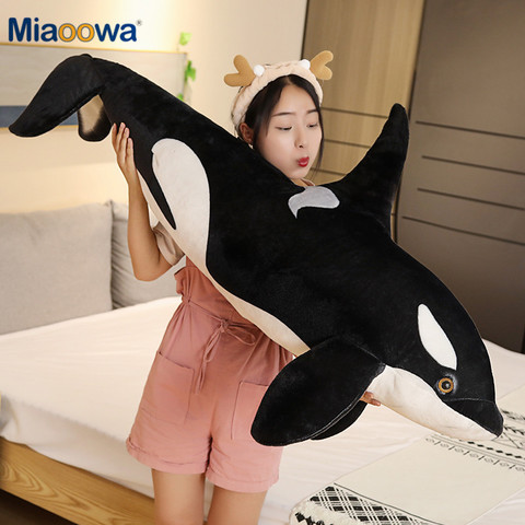 Orcinus-peluche de Orcinus Orca para niños y niñas, juguete de peluche de ballena matamoscas con dibujos de tiburón, almohada suave para dormir, regalo divertido ► Foto 1/6