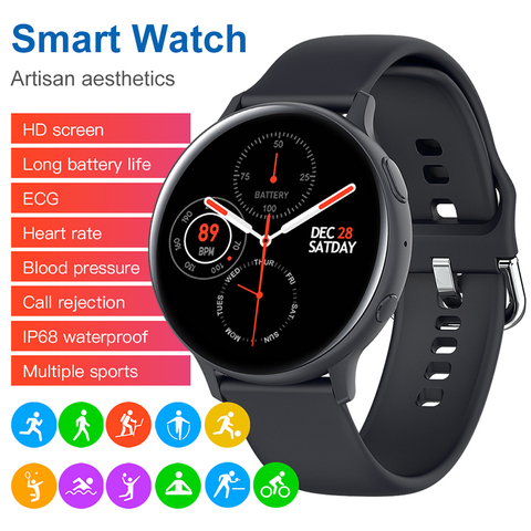 Reloj inteligente S2 IP68, resistente al agua, pantalla a color de alta definición, multifunción, llamadas Bluetooth, teléfono móvil ► Foto 1/6