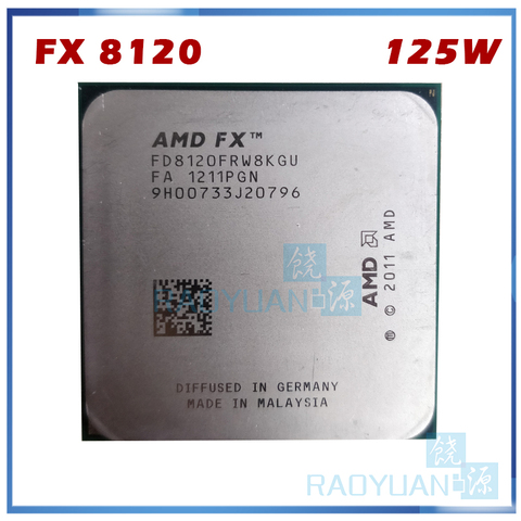 AMD FX-Series FX-8120 FX 8120 de 3,1 GHz de ocho-Core procesador de CPU 125 W FX8120 FD8120FRW8KGU hembra AM3 + ► Foto 1/1