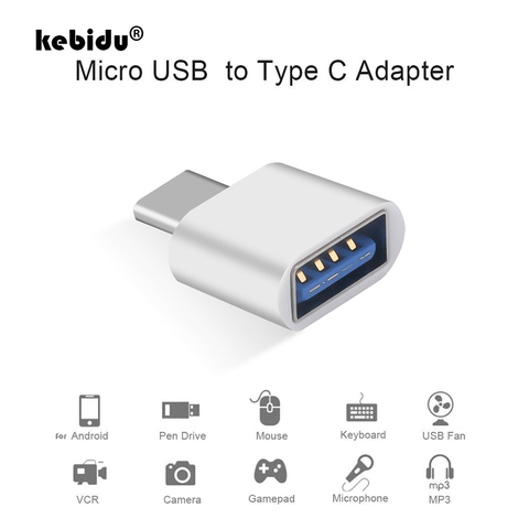 Kebidu-Adaptador USB 3,0 tipo C, convertidor OTG, Cable tipo C, USB-C, USB 3,0, hembra a tipo C, macho, para teléfonos Android ► Foto 1/6