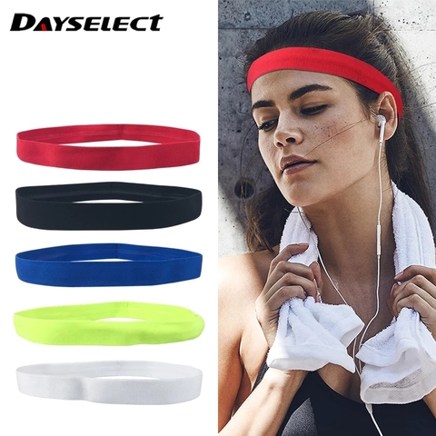 Hombres y Mujeres diadema deporte Sweat bandas para el cabello frente protección corriendo Fitness Yoga Tenis elástico Sweatband ► Foto 1/6