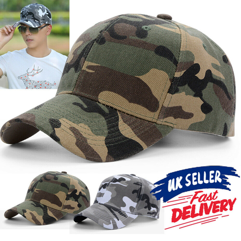 Gorra para deportes al aire libre, sombrero de camuflaje del ejército, gorra de lengua de pato con protector solar, Snapback, unisex ► Foto 1/6