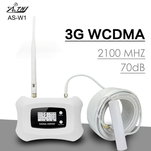 Repetidor de señal de teléfono móvil inteligente 3G WCDMA 2100, banda 1 UMTS, amplificador de señal 3G, 2100MHz, ganancia de 70dB, pantalla LCD, WCDMA Booster 3G ► Foto 1/1