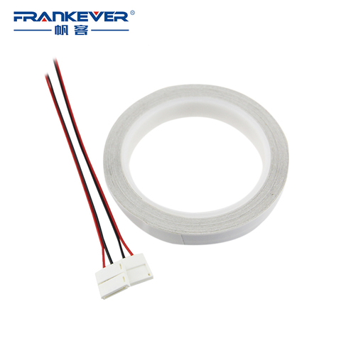 FrankEver 5 M/Set DIY OFC Cable plano adhesivo Invisible LED Cable de luz con 2 conductores para Cable de alimentación de bajo voltaje ► Foto 1/6