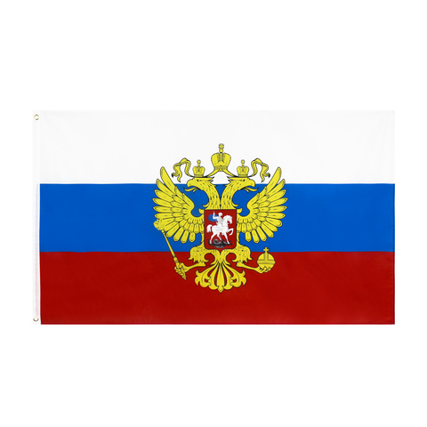 Yehoy-Bandera rusa, 90x150cm, con escudo nacional de Águila ► Foto 1/6