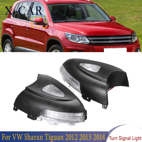 Lámpara indicadora de espejo lateral para X-CAR, repetidor de luz de intermitente LED para coche 5N0 949 101 para VW Tiguan Sharan 2012 2013 2014, 1 par ► Foto 1/6