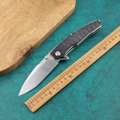 Cuchillo plegable Kesiwo KH06 Black-Shark D2, mango G10 de calidad para exteriores/camping/táctico/supervivencia, herramienta de mano de caza EDC ► Foto 1/6