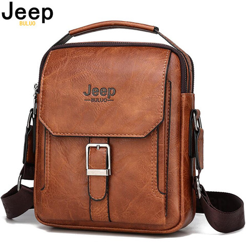 JEEP BULUO-Bolso de mano grande para hombre, bandolera informal de negocios, de cuero, a la moda, 2022 ► Foto 1/6