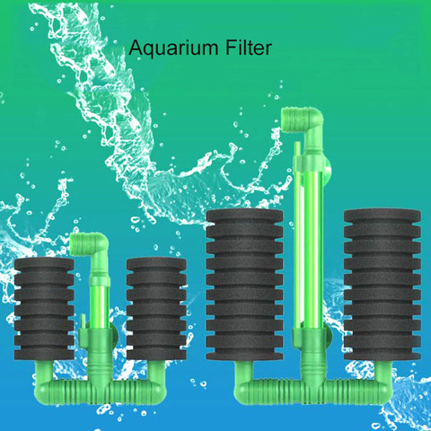 Filtro de tanque de peces de acuario bomba de aire Skimmer bioquímico filtro esponja nuevo verde Bio esponja filtro aquario alta calidad ► Foto 1/6