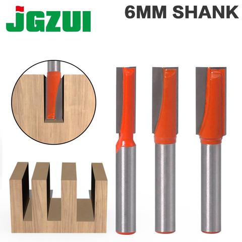 JGZUI1pc 6mm vástago de limpieza fondo grabado Bit carburo sólido router poco herramientas de carpintería CNC fresadora cortador de molino para madera ► Foto 1/6