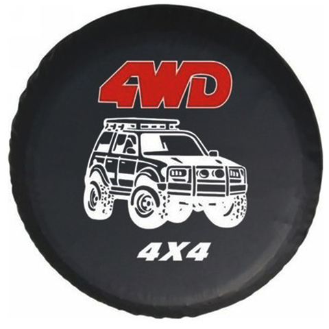 Cubierta de rueda de repuesto de cuero PVC 4WD 4x4, bolsa protectora para neumáticos de coche, 14 pulgadas, para Jeep Hummer, 14 