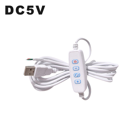 Atenuador LED DC5V USB, fuente de alimentación de atenuación, línea de extensión, ajustado sin escalonamiento para lámpara de escritorio, lámpara colgante de alambre, bombilla LED regulable ► Foto 1/6