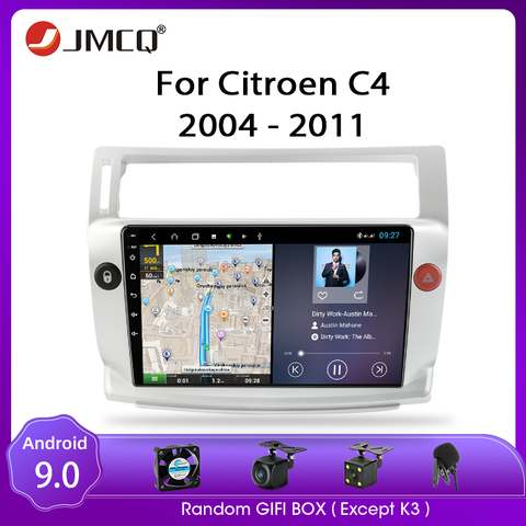 JMCQ Android 9,0 Car Radio para Citroen C4 C-triunfo C-Quatre 2004-2011 Multimidia Video 2din RDS DSP GPS Navigaion pantalla ► Foto 1/6