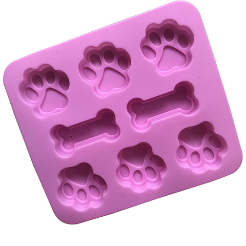 Moldes para moldear tortas de pies y huellas de perro, molde creativo de hueso para galletas, Fondant 3D, accesorios de cocina para hornear ► Foto 1/6