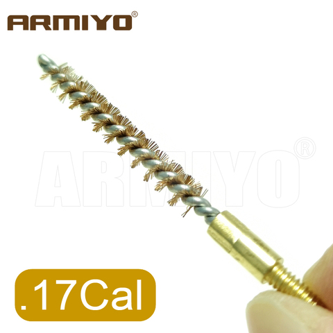 Armiyo .17Cal .177Cal-Juego de brochas de limpieza para pistola de 4,5mm, diámetro de 4mm, longitud de 680mm, varilla de latón, accesorios de caza, rosca de tornillo 5-40 ► Foto 1/4