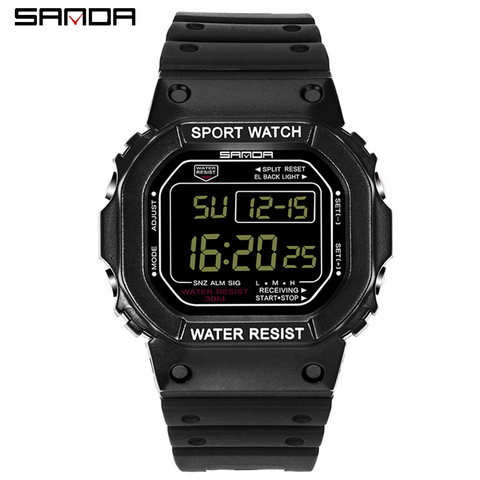 SANDA-reloj deportivo de estilo G para hombre y mujer, cronógrafo militar resistente al agua, Digital, LED, Retro, analógico ► Foto 1/6