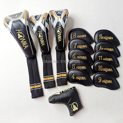 Fundas para palos de Golf de alta calidad, juego completo de honma beres, cubierta para cabezales de Golf, hierros de madera, Putter, envío gratis ► Foto 1/6