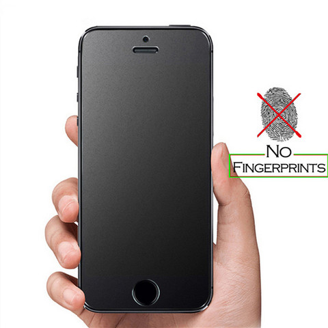 Protector de pantalla de vidrio templado mate esmerilado 9H, película protectora antihuellas para Iphone 12 X XR XS 11 Pro Max 8 7 Plus 6S 5 ► Foto 1/6