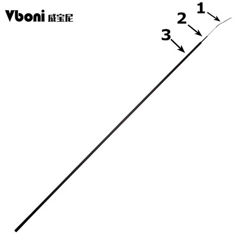 VBONI-caña de pescar telescópica, 3 puntas (VBONI 01 / VBONI02/VBONI03), puntas de respaldo ► Foto 1/3