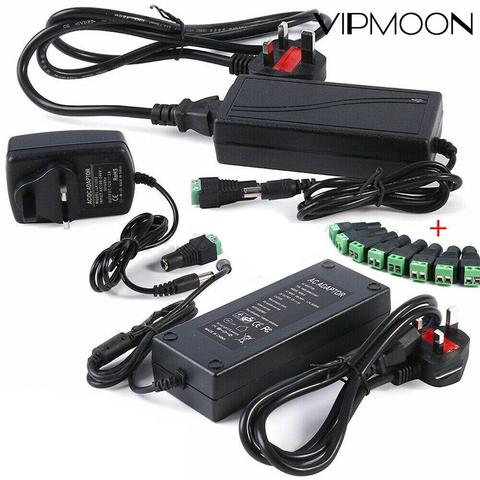 AC 100-240V DC 5V 12 V 1A 2A 3A 5A 6A 8A 10A adaptador fuente de alimentación 12 cargador de voltios para tiras de luz LED con conector hembra ► Foto 1/6