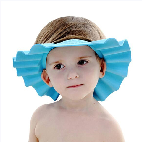 Sombrero para champú para bebé, protector ajustable, impermeable, protección para las orejas, gorro de baño para niño, gorro de baño, visera ► Foto 1/6