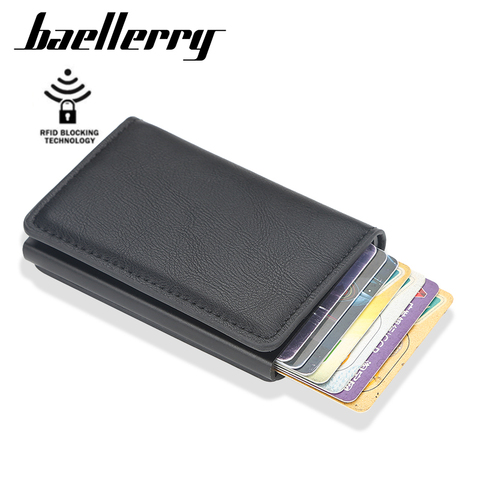 Mini Cartera de aluminio de Metal para hombre y mujer, tarjetero inteligente, Rfid, Dropshipping, 2022 ► Foto 1/6