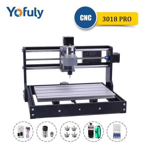 Grabador láser CNC 3018 PRO para madera, Mini máquina de grabado GRBL ER11, fresadora de 3 ejes para madera, PCB, PVC ► Foto 1/6