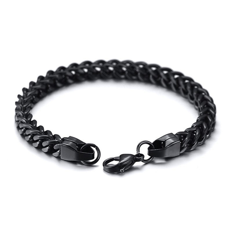 Vnox doble capas cadena pulseras para hombres de acero inoxidable enlaces Punk hombre joyería Pulseira ► Foto 1/6