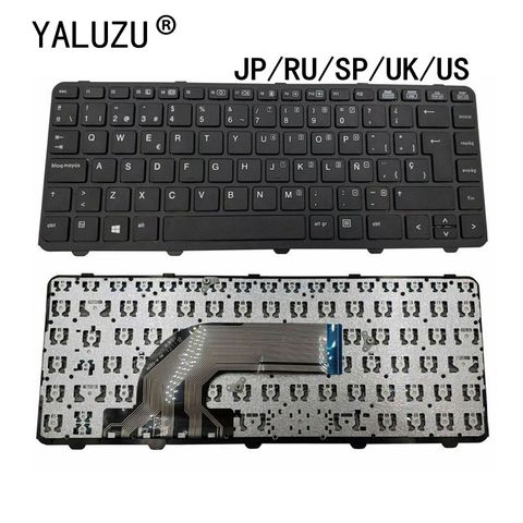 YALUZU nos nuevo teclado del ordenador portátil para HP para ProBook 640 de 440 de 445 G1 G2 640, 645 de 430 G2 teclado negro con marco ► Foto 1/6