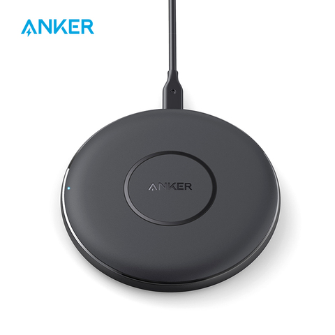 Anker-cargador inalámbrico PowerWave Pad, certificado Qi, 10W Max, para iPhone SE (2022), 11 series, AirPods, (sin adaptador de CA) ► Foto 1/6