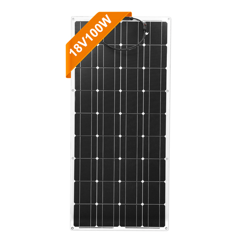 Dokio-Panel Solar Flexible monocristalino para coche/barco/hogar, carga Solar de 12V, impermeable, 18V, 100W, China ► Foto 1/6
