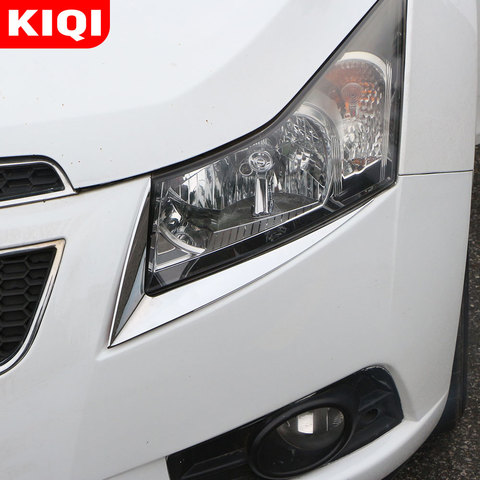 KIQI-accesorios para faros delanteros de coche, pegatina para cejas, para Chevrolet Cruze Sedan Hatchback, 2009-2015, pegatinas cromadas ABS ► Foto 1/6