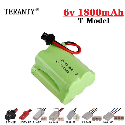 Actualización 6v 1800mah NiMH batería para Rc de coches juguetes tanques camiones Robots arma barcos AA Ni-MH 700mah 6v Pack de batería recargable 1 Uds ► Foto 1/3