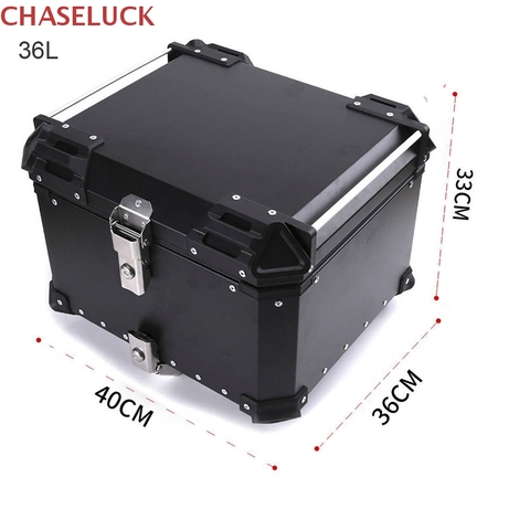 Caja de equipaje trasera para motocicleta, funda para casco de almacenamiento, maletero de aluminio, accesorios universales impermeables, 25L, 36L, 45L, 55L ► Foto 1/6