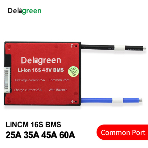 LiFEPO4-paquete de baterías de iones de litio, 16S, 20A, 30A, 40A, 50A, 60A, 60V, PCM/PCB/BMS para 3,2 V, 3,7 V, LiNCM ► Foto 1/6