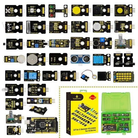 ¡2022 nuevo! keyesstudio nuevo Kit de iniciación de Sensor V2.0 37 en 1 caja con (Mega 2560 Board) para Arduino Kit ► Foto 1/6
