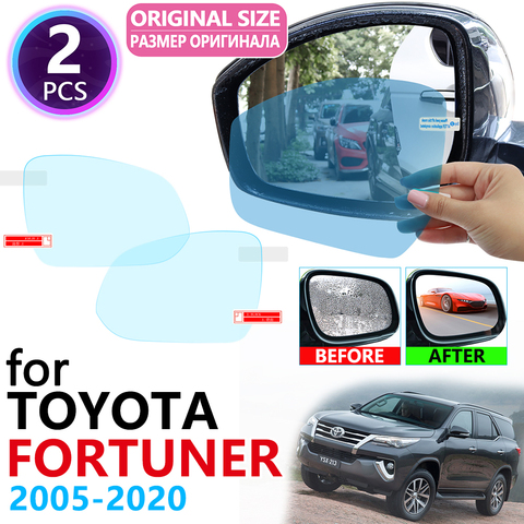 Cubierta completa para espejo retrovisor Toyota Fortuner AN50 AN60 AN150 AN160 Hilux SW4 SR5 2005 ~ 2022, accesorios de película antiniebla a prueba de lluvia ► Foto 1/6