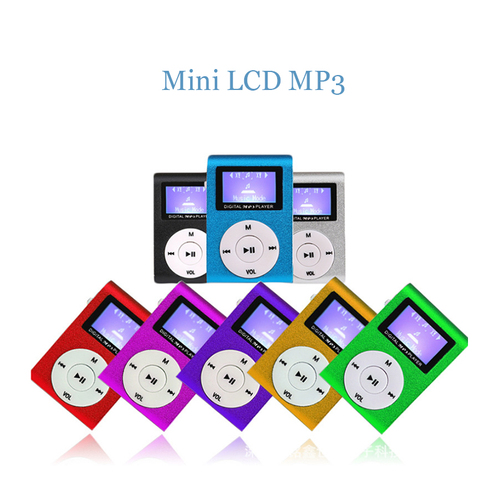 Mini reproductor de MP3 portátil con pantalla LCD, Clip de Metal, impermeable, deportivo, reproductor de música mp3, walkman, compatible con tarjeta SD TF ► Foto 1/6