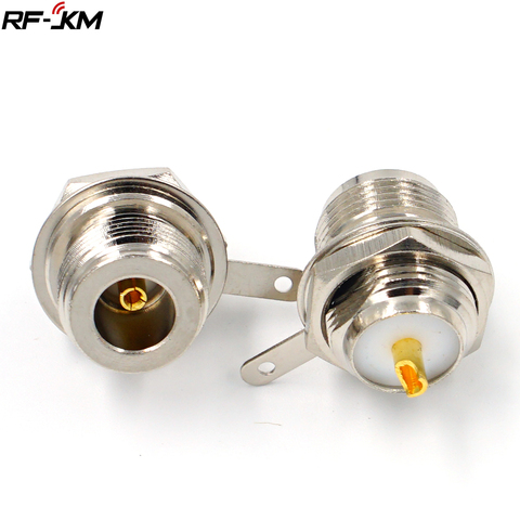 1 Uds conector tipo N Jack hembra de soldadura de mamparo taza escritorio Adaptador COAXIAL RF ► Foto 1/6