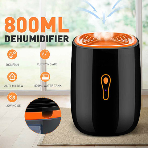 Becornce-deshumidificador portátil de 800ML y 25W, dispositivo de limpieza antimoho, bajo ruido, secador de aire, humedad ► Foto 1/6