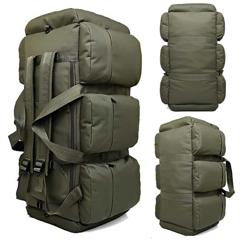 Bolsas de viaje militares de gran capacidad, alta calidad, 90L, Oxford/lona, Camuflaje, impermeable, 2022 ► Foto 1/6