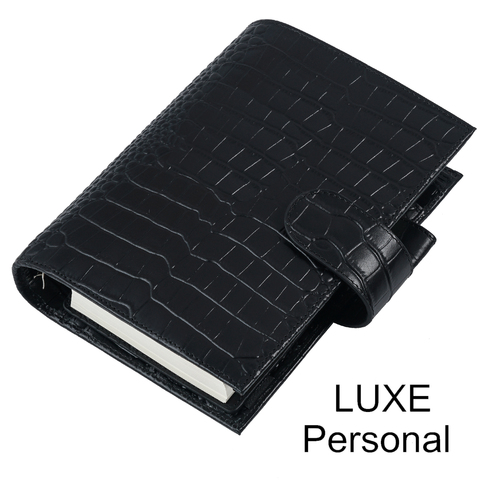 Moterm Luxe-planificador de tamaño Personal con carpeta de anillos de 30 MM, diario, Agenda, versión flexible, organizador, cuaderno de notas de cuero genuino ► Foto 1/3