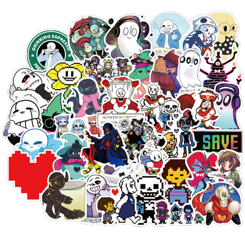 50 Uds juego Undertale pegatinas DIY Snowboard portátil equipaje nevera guitarra impermeable Graffiti divertido pegatina para niño calcomanías de juguete de regalo ► Foto 1/5