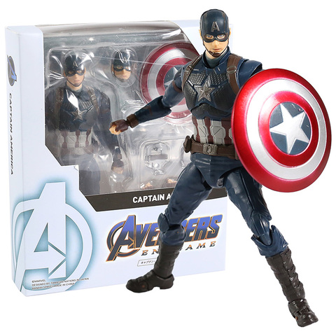 SHF-figuras de acción de los vengadores Endgame, Capitán América, juguete de modelos coleccionables en PVC ► Foto 1/6
