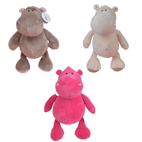 Peluche de hipopótamo de 25 cm- 45 cm para bebé, juguete de peluche de 25 cm, blanco, gris, rosa, clásico, jungla de zoológico, envío gratis ► Foto 1/4