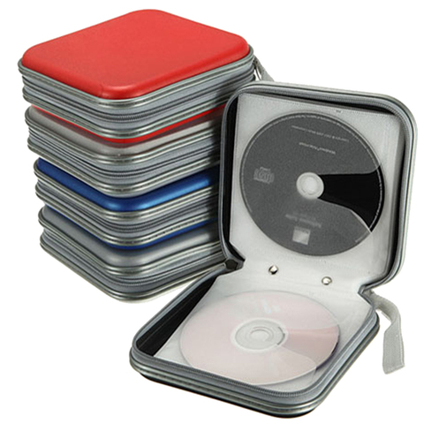 Alloyseed portunids able 80 PCs disco CD DVD VCD billetera almacenamiento organizador funda CD funda Estuche Duro álbum caja gran capacidad con cremallera ► Foto 1/6